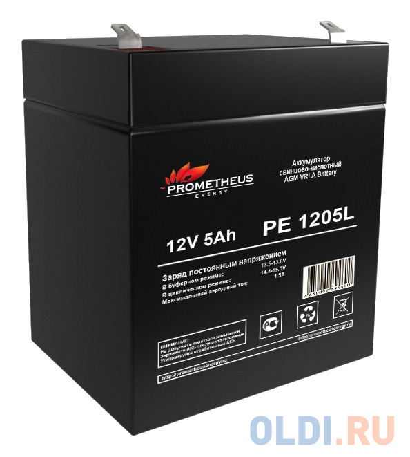 Батарея для ИБП Prometheus Energy РЕ1205L 12В 5Ач Батарея для ИБП Prometheus Energy РЕ1205L 12В 5Ач фото
