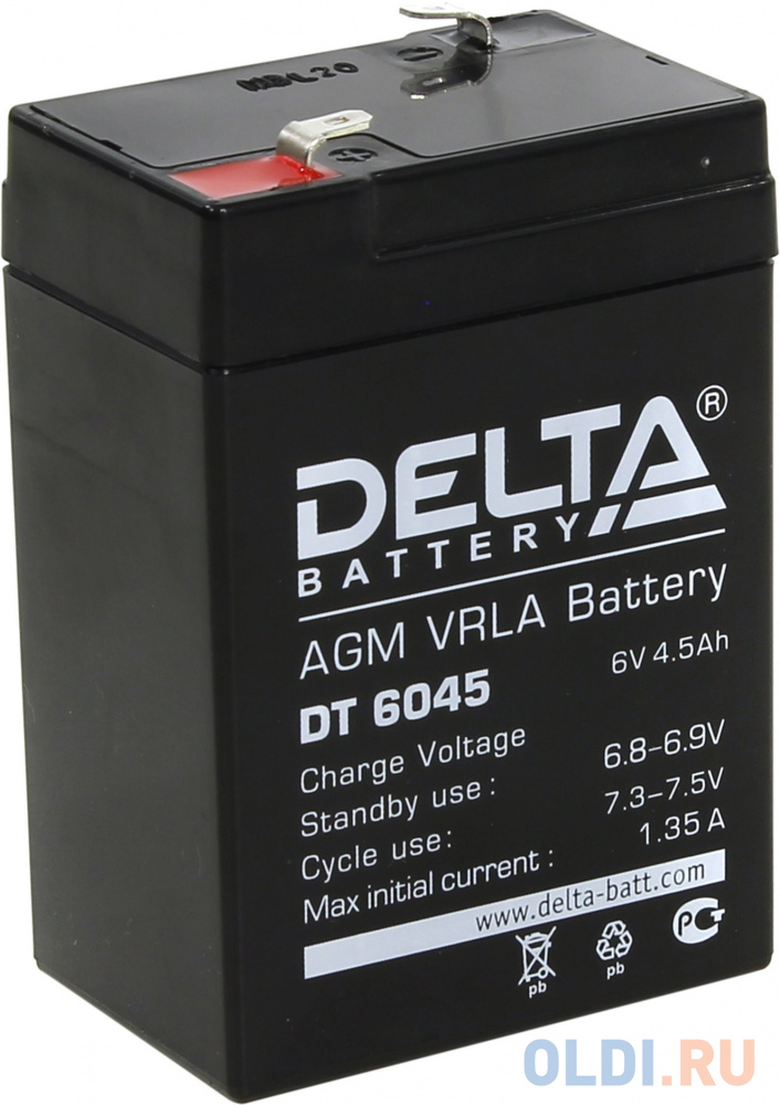 

Аккумулятор Delta DT 6045 6V4.5Ah