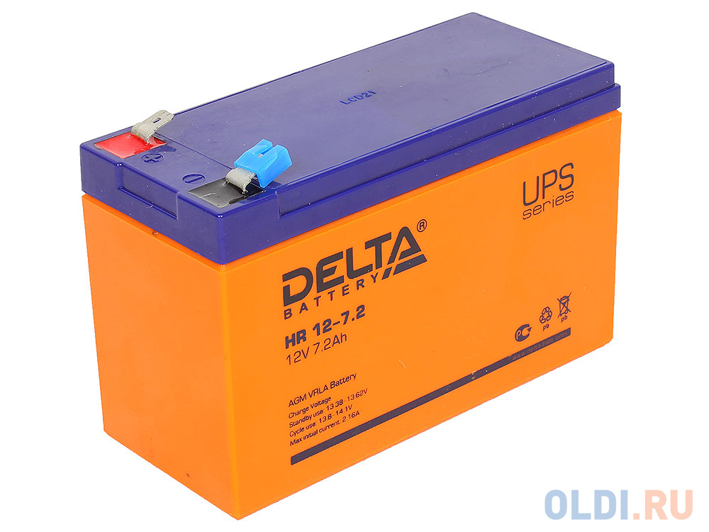 Аккумулятор Delta HR 12-7.2 12V7.2Ah delta gel 12 45 12v 45ач свинцово кислотный аккумулятор