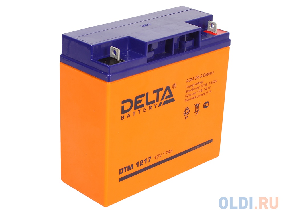 Аккумулятор Delta DTM 1217 12V17Ah аккумулятор delta hr 12 34w 12v9ah