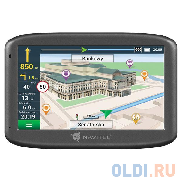 Навигатор Автомобильный GPS Navitel E505 Magnetic 5&quot; 800x480 8Gb microSDHC черный Navitel от OLDI