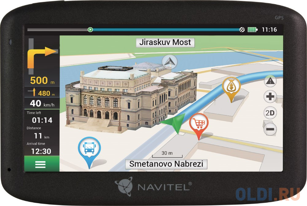 Навигатор Автомобильный GPS Navitel MS400 5" 480x272 4Gb microSDHC черный Navitel