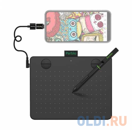 Графический планшет Parblo A640 V2 USB Type-C черный - фото 6
