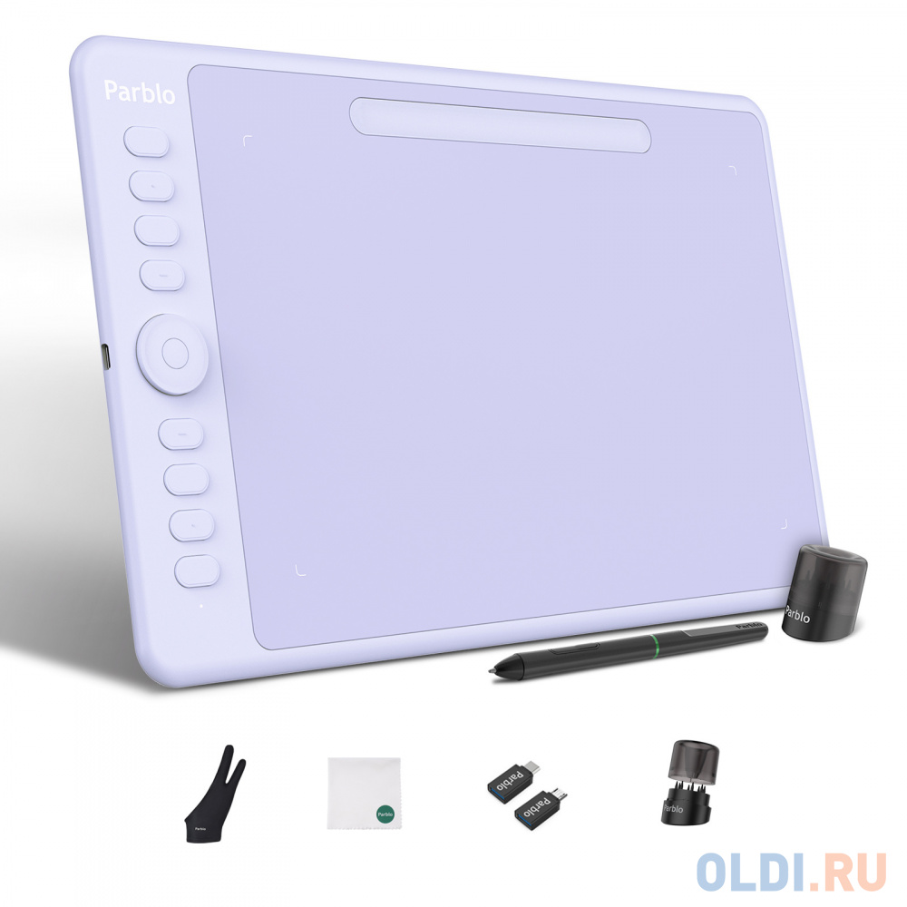 Графический планшет Parblo Intangbo M USB Type-C пурпурный - фото 6