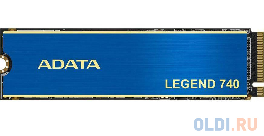 ADATA SSD LEGEND 740, 500GB, M.2(22x80mm), NVMe, PCIe 3.0 x4, 3D TLC, R/W 2500/1700MB/s, IOPs 100 000/200 000, TBW 300, DWPD 0.33, with Heat Spreader (5 лет) ALEG-740-500GCS - фото 1