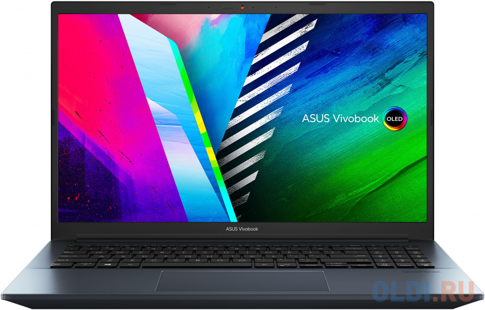 Ноутбук Asus Vivobook Pro 15 OLED M3500QC-L1079W Ryzen 7 5800H 16Gb SSD512Gb NVIDIA GeForce RTX 3050 4Gb 15.6" OLED FHD (1920x1080) Windows 11 Home blue WiFi BT Cam 90NB0UT2-M000S0 - фото 1
