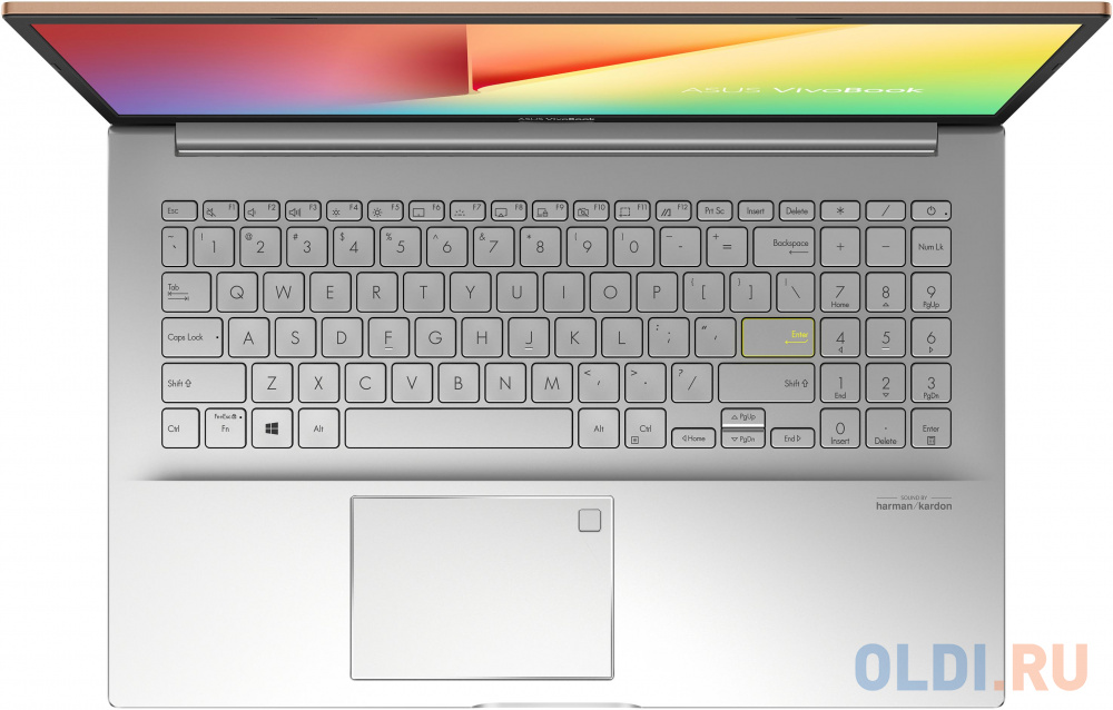 Ноутбук Asus VivoBook 15 OLED K513EA-L12779W Core i3 1115G4 8Gb SSD256Gb Intel UHD Graphics 15.6" OLED FHD (1920x1080) Windows 11 Home gold WiFi BT Cam 90NB0SG3-M001Y0 - фото 6