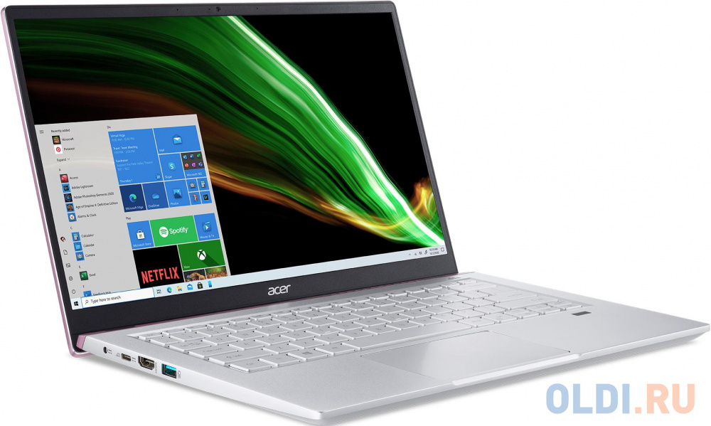 Ультрабук Acer Swift X SFX14-41G-R3KV Ryzen 5 5500U 8Gb SSD512Gb NVIDIA GeForce GTX 1650 4Gb 14" IPS FHD (1920x1080) Windows 11 pink WiFi BT Cam NX.AC3ER.002 - фото 3