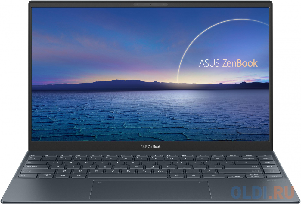Ноутбук Asus Zenbook UX425EA-KI965W Core i5 1135G7 16Gb SSD512Gb Intel Iris Xe graphics 14" IPS FHD (1920x1080) Windows 11 Home grey WiFi BT Cam Bag 90NB0SM1-M00F80 - фото 1