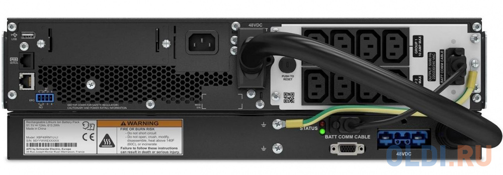 Источник бесперебойного питания APC Smart-UPS SRT SRTL2200RMXLI 1980Вт 2200ВА черный - фото 4