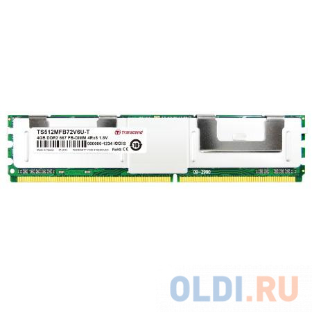 

Модуль памяти DDR2 DIMM 2Гб 667MHz ECC Fully Buffered 2Rx8 CL5, Transcend