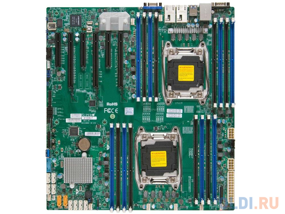 

Материнская плата Supermicro MBD-X10DRI-B LGA2011 iC612 16xDDR4 3xPCI-E 16x 3xPCI-E 8x 10xSATA3 2xGLAN eATX OEM