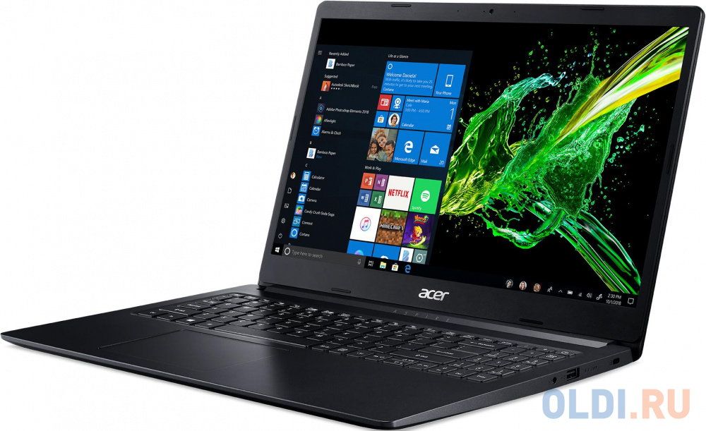 Ноутбук Acer Aspire 3 A315-34-C6GU Celeron N4020 4Gb SSD256Gb Intel UHD Graphics 600 15.6" IPS FHD (1920x1080) Free DOS black WiFi BT Cam 4810mAh NX.HE3EU.058 - фото 3