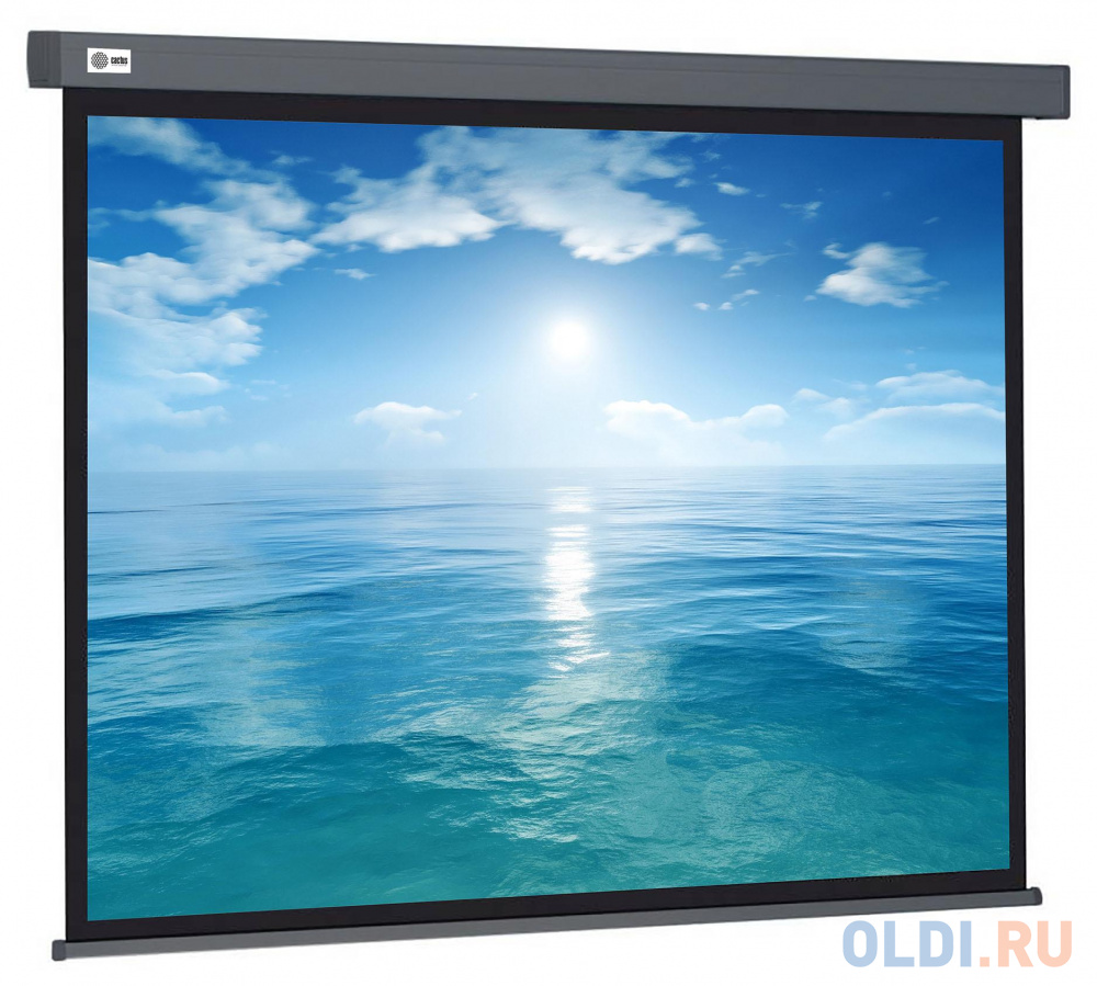 Экран Cactus 104.6x186см Wallscreen CS-PSW-104X186-SG 16:9 настенно-потолочный рулонный серый - фото 1