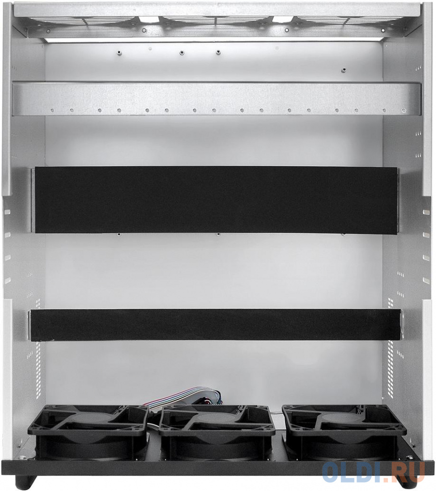 Корпус для майнинга ExeGate Pro 6-470 <без БП, 2*USB, 3*fan 120мм, места под: 6 видеокарт, 2 БП> фото
