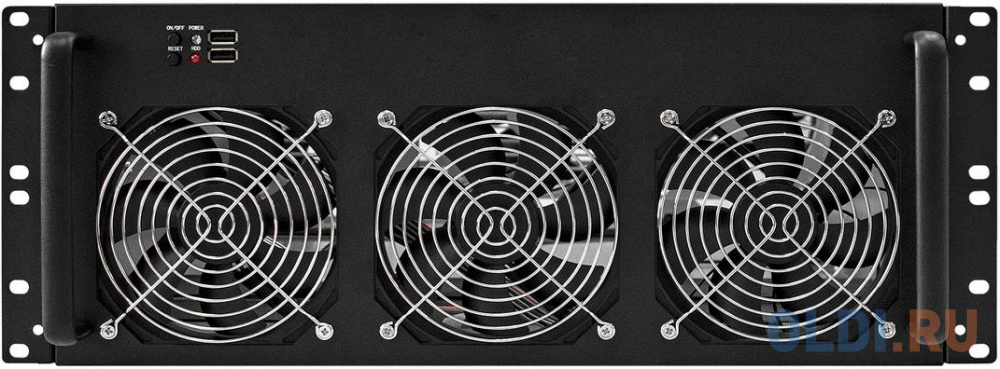 Корпус для майнинга ExeGate Pro 6-650 <без БП, 2*USB, 6*fan 120мм, места под: 6 видеокарт, 1 БП, RM 4U> фото