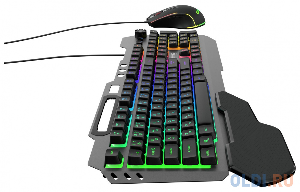 Клавиатура + мышь Оклик GMNG 700GMK клав:черный мышь:черный USB Multimedia LED 1533156 - фото 4