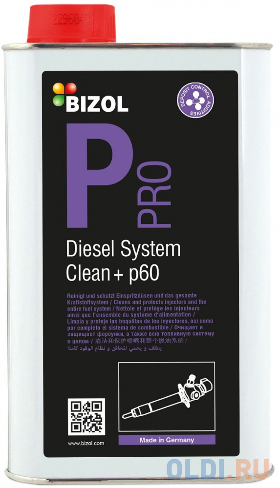 8006 BIZOL Профессиональный очиститель дизельных систем Pro Diesel System Clean+ p60 (1л) жидкость для очистки бензиновых систем liquimoly pro line jetclean benzin system reiniger konzentrat 5152