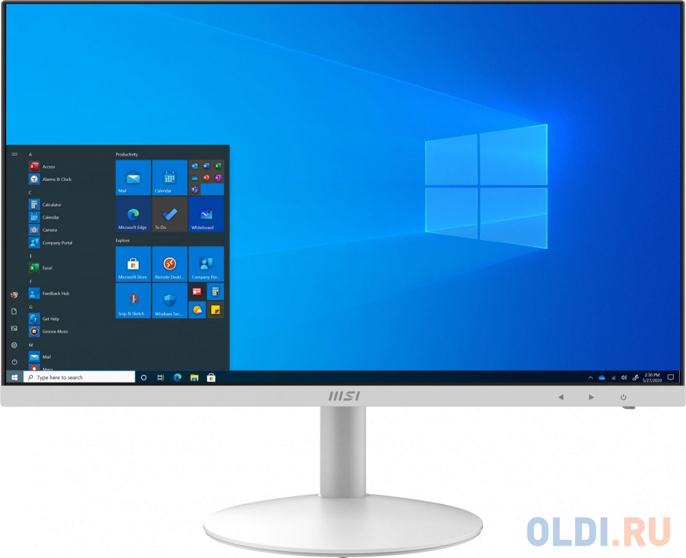 

Моноблок MSI Pro AP241 11M-435RU 23.8" Full HD PG G6405 (4.10) 4Gb SSD128Gb UHDG 610 Windows 11 Professional GbitEth WiFi BT 120W белый 1920x1080