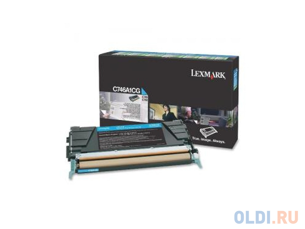 Картридж Lexmark C746A1CG для C746/C748 голубой картридж lexmark 71b50c0 2300стр голубой