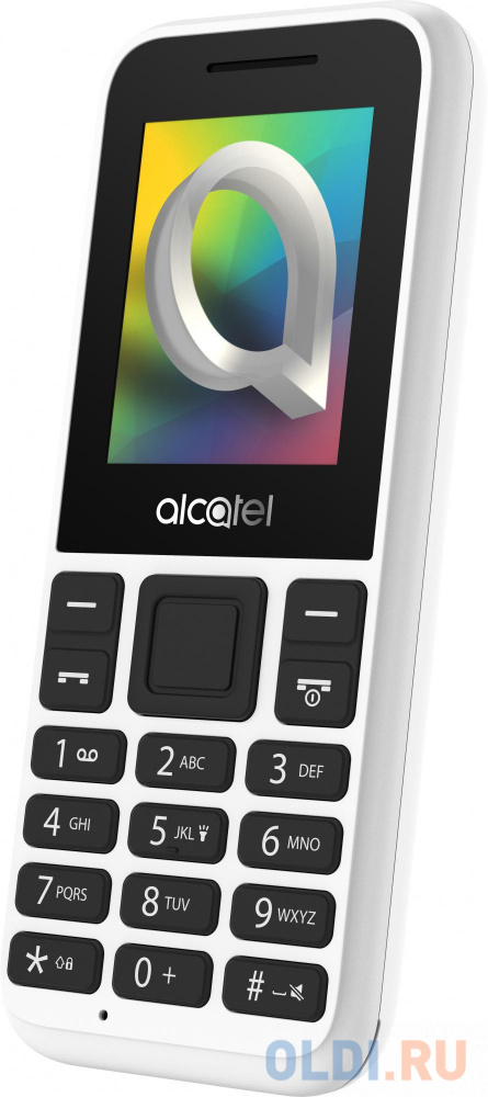 Мобильный телефон Alcatel 1068D белый моноблок 2Sim 1.8" 128x160 Nucleus 0.08Mpix GSM900/1800 GSM1900 MP3 FM microSD max32Gb фото