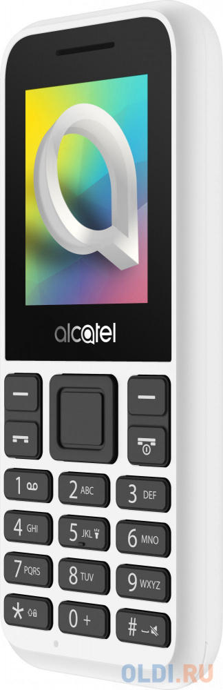 Мобильный телефон Alcatel 1068D белый моноблок 2Sim 1.8" 128x160 Nucleus 0.08Mpix GSM900/1800 GSM1900 MP3 FM microSD max32Gb фото
