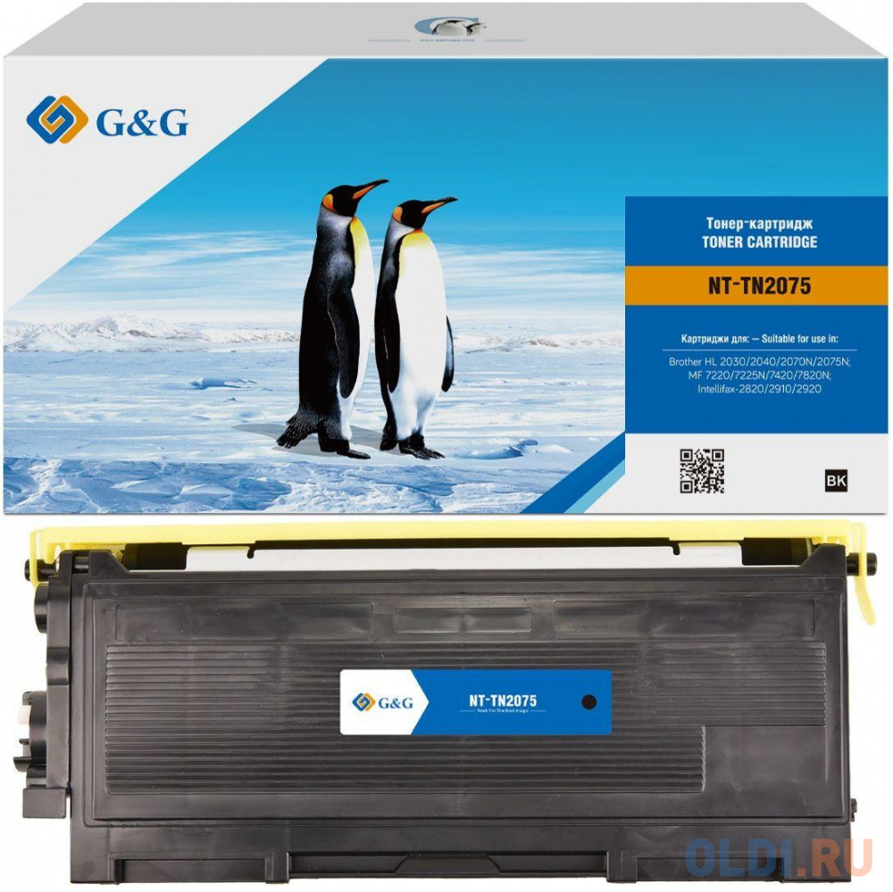 Картридж лазерный G&G NT-TN2075 черный (2500стр.) для Brother DCP-7010/7010R/7020/7025/7025R/FAX-2820/2825/2825R/2920/2920R/HL-2030/2030R/2040/204 фото