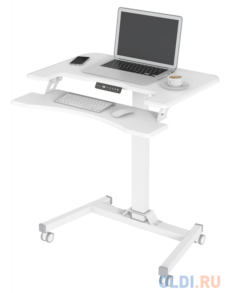 Стол для ноутбука Cactus VM-FDE103 столешница МДФ белый 91.5x56x123см (CS-FDE103WWT) фото