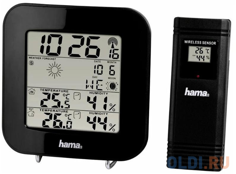 Погодная станция Hama EWS-200 черный/черный
