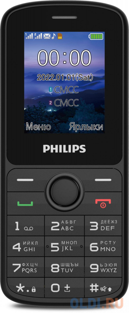 Мобильный телефон Philips E2101 Xenium черный моноблок 2Sim 1.77