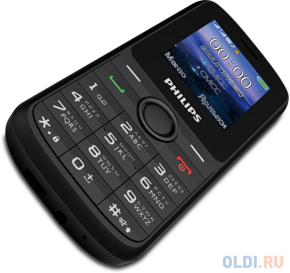 Мобильный телефон Philips E2101 Xenium черный моноблок 2Sim 1.77" 128x160 GSM900/1800 MP3 FM microSD фото
