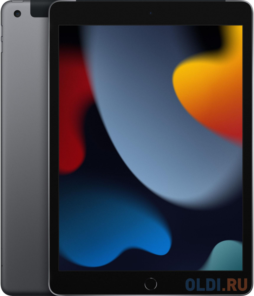 Планшет Apple iPad 2021 A2604 A13 Bionic 6С ROM256Gb 10.2" IPS 2160x1620 3G 4G iOS серый космос 8Mpix 12Mpix BT GPS WiFi Touch 9hr MK4E3FD/A - фото 1