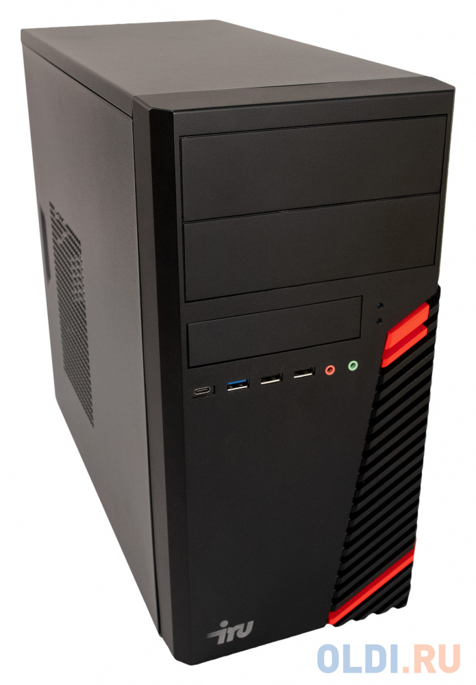 ПК IRU Home 310H5SM MT i3 10105F (3.7) 8Gb SSD512Gb GTX1630 4Gb Free DOS GbitEth 500W черный фото