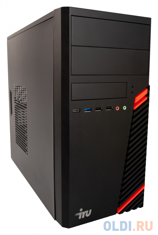ПК IRU Home 310H5SM MT i3 10105F (3.7) 8Gb SSD512Gb GTX1630 4Gb Free DOS GbitEth 500W черный фото