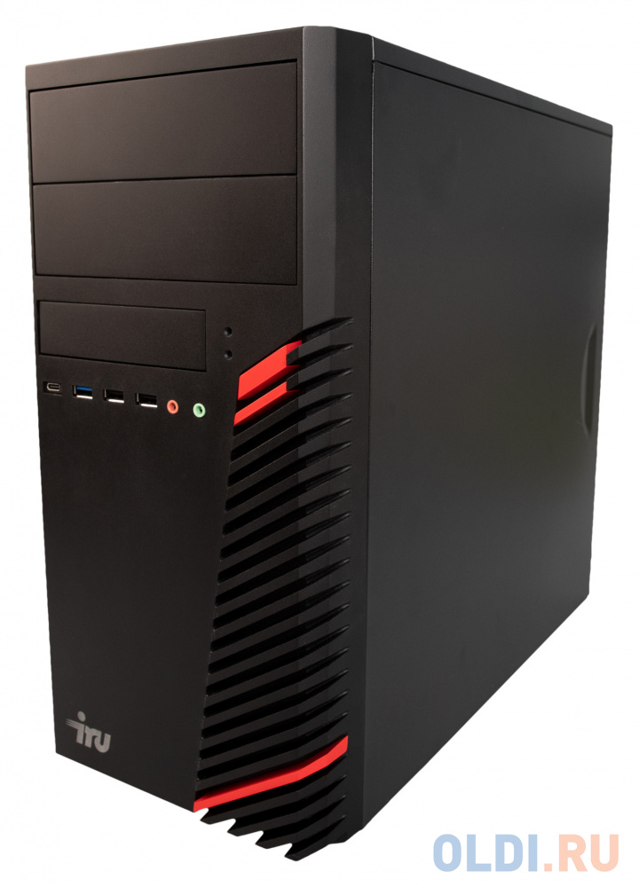 ПК IRU Home 310H5SM MT i3 10105F (3.7) 8Gb SSD512Gb GTX1630 4Gb Free DOS GbitEth 500W черный фото