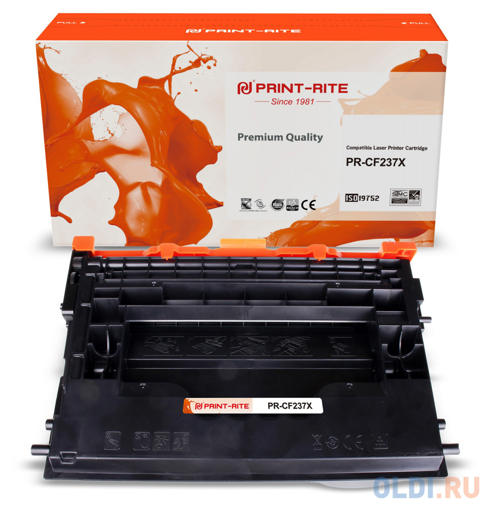 Картридж лазерный Print-Rite TFHA2YBPU1J PR-CF237X CF237X черный (25000стр.) для HP LJ M608n/M608dn/M609x/M631h/M631z/M632h картридж nv print tk 3190 25000стр