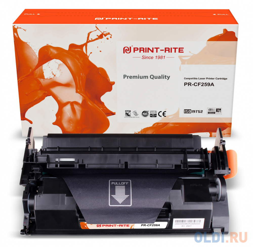 Картридж лазерный Print-Rite TFHB83BPU1J PR-CF259A CF259A черный (3000стр.) для HP LJ M304/M404/MFP M428 тонер картридж hp cf259a 3000стр