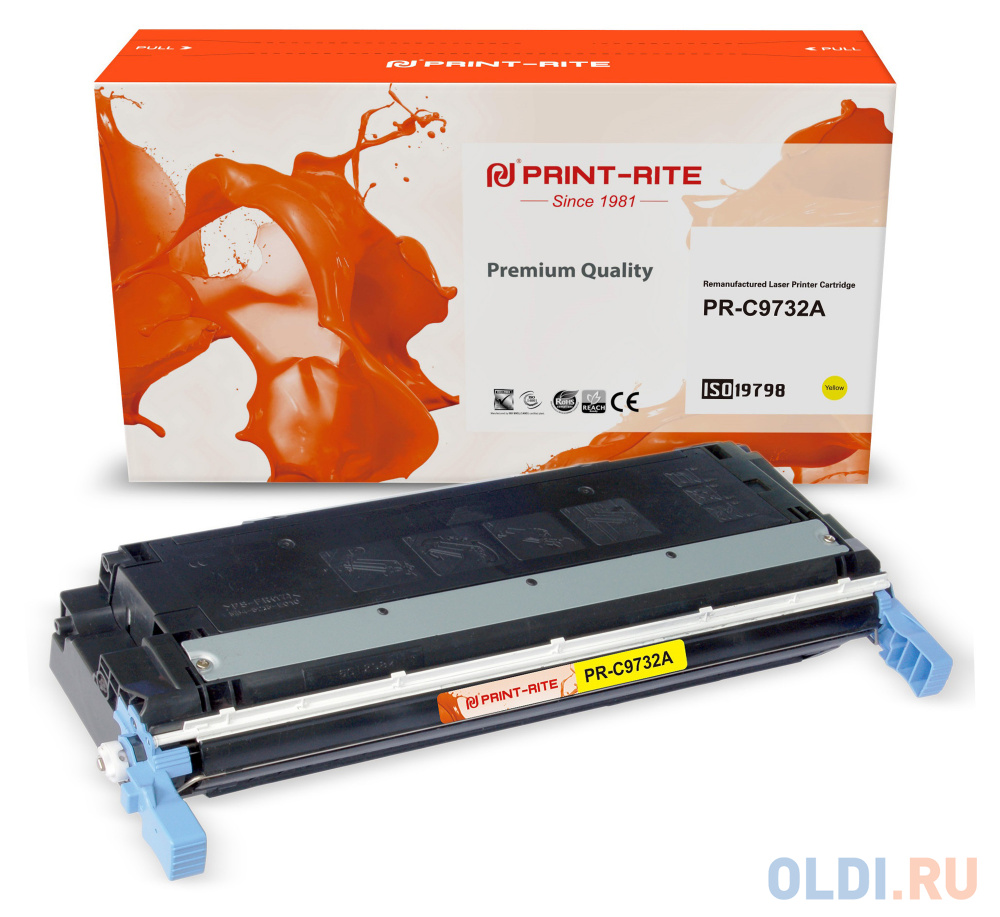 Картридж лазерный Print-Rite TRH216YPU1J PR-C9732A C9732A желтый (13000стр.) для HP CLJ 5500/5550 картридж hp mlt d708l 35000стр