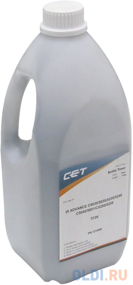 Тонер Cet TF2-K CET121006 черный бутылка 1000гр. для принтера CANON iR ADVANCE C5051/C5030 тонер samsung ml 1210 1610 1910 бутылка 80 гр superfine