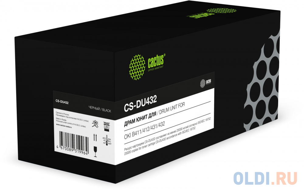 

Блок фотобарабана Cactus CS-DU432 44574302 ч/б:25000стр. для B 411/412/431/432 OKI