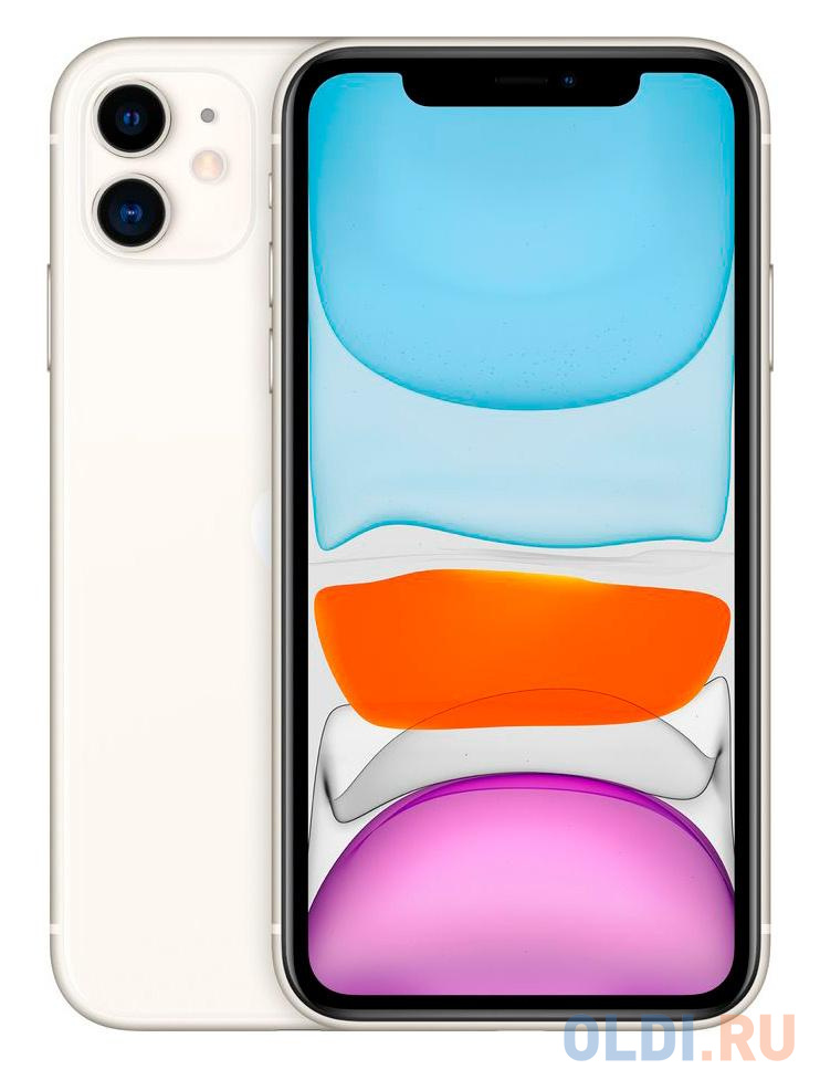 

Смартфон Apple A2221 iPhone 11 64Gb 4Gb белый моноблок 3G 4G 1Sim 6.1" 828x1792 iOS 15 12Mpix 802.11 a/b/g/n/ac/ax NFC GPS GSM900/1800 GSM1900 Pt