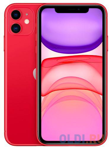 

Смартфон Apple A2221 iPhone 11 64Gb 4Gb красный моноблок 3G 4G 1Sim 6.1" 828x1792 iOS 13 12Mpix 802.11 a/b/g/n/ac/ax NFC GPS GSM900/1800 GSM1900