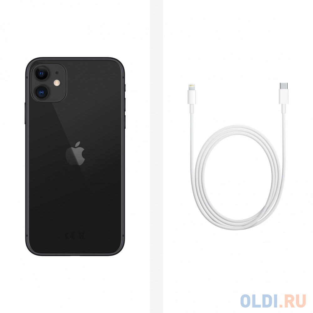 

Смартфон Apple A2221 iPhone 11 64Gb 4Gb черный моноблок 3G 4G 1Sim 6.1" 828x1792 iOS 15 12Mpix 802.11 a/b/g/n/ac/ax NFC GPS GSM900/1800 GSM1900 T