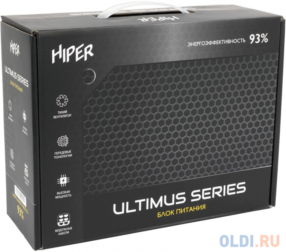 Блок питания Hiper ATX 800W HPB-800FMK2 80+ gold (24+4+4pin) APFC 120mm fan 6xSATA Cab Manag RTL фото