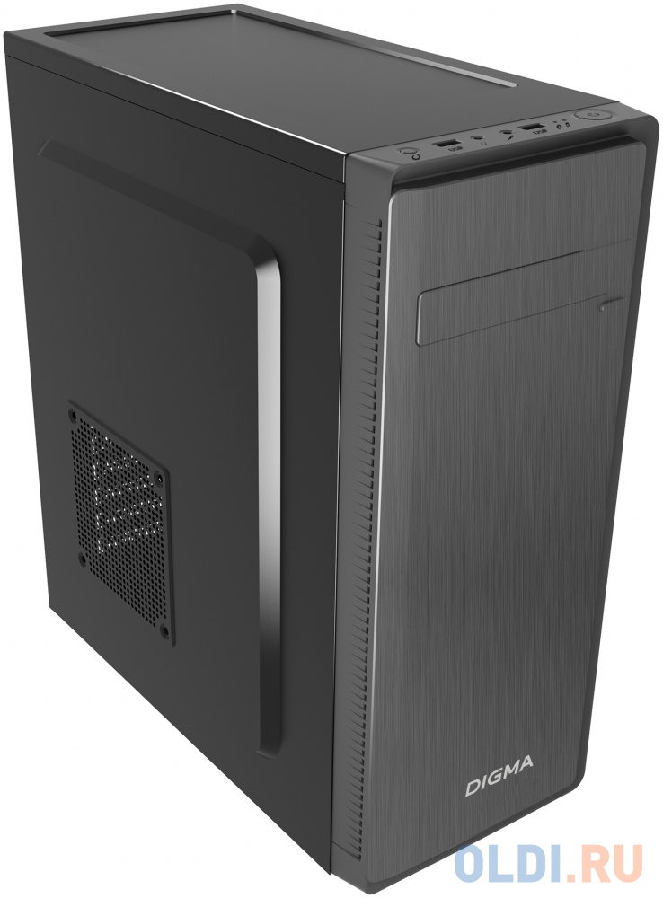 Корпус Digma DC-ATX100-U2 черный без БП ATX 1x80mm 2x120mm 2xUSB2.0 audio фото