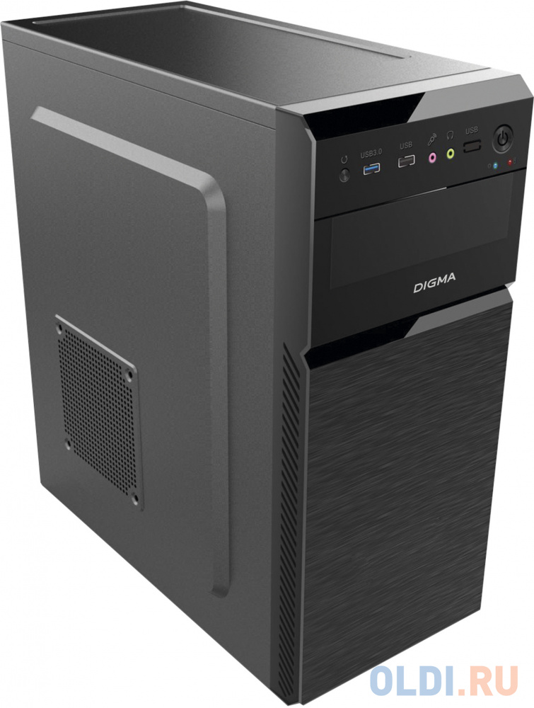 Корпус Digma DC-ATX101-U2 черный без БП ATX 1x80mm 2x120mm 2xUSB2.0 audio фото