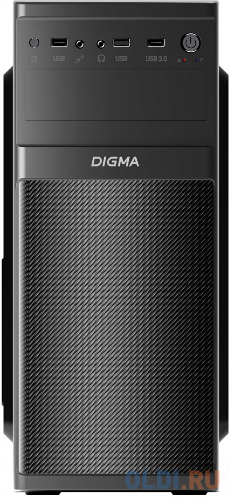 Корпус Digma DC-ATX200-U3 черный без БП ATX 1x80mm 2x120mm 1xUSB2.0 1xUSB3.0 audio es555bk pm 450atx u3 2 typec 2 2 combo audio [6188250]