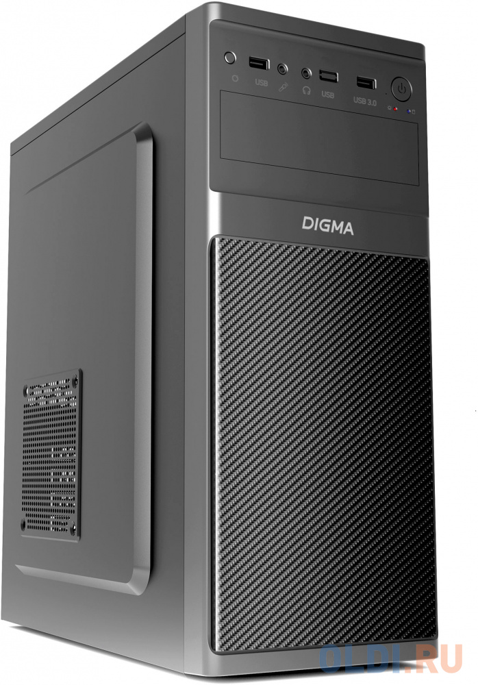 Корпус Digma DC-ATX200-U3 черный без БП ATX 1x80mm 2x120mm 1xUSB2.0 1xUSB3.0 audio фото