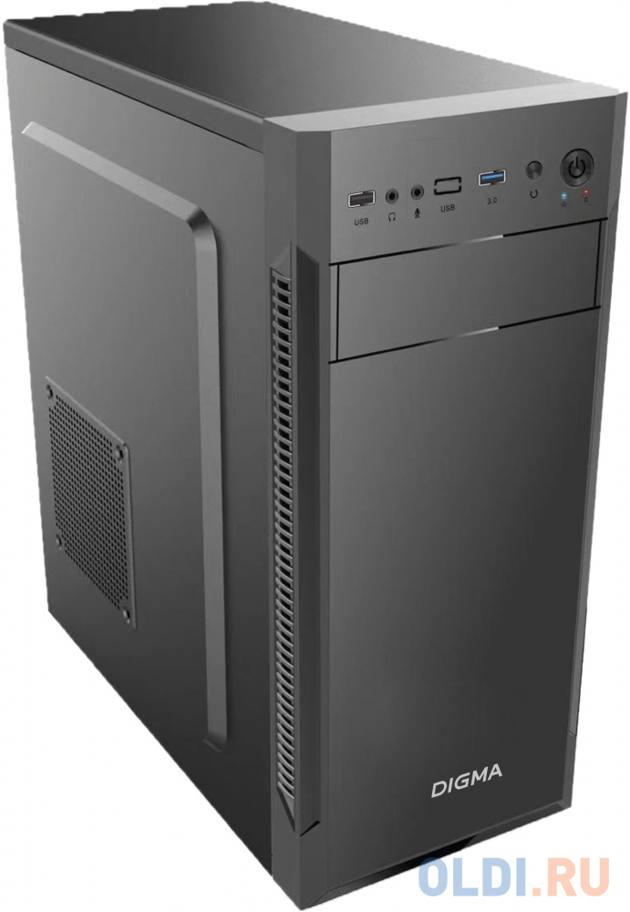 Корпус Digma DC-ATX201-U3 черный без БП ATX 1x80mm 2x120mm 1xUSB2.0 1xUSB3.0 audio фото
