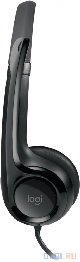 Наушники с микрофоном Logitech H390 черный 1.9м накладные USB оголовье (981-000014) фото